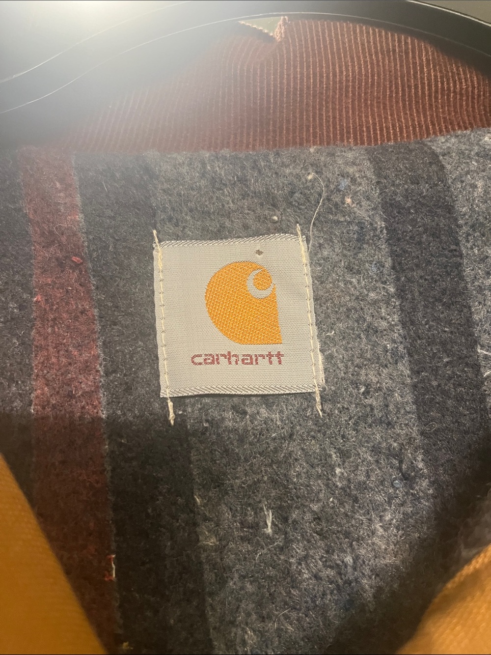 Vintage like new Carhartt Men’s Tan Duck Blanket-Lined Work Jacket- - Picture 3 of 6